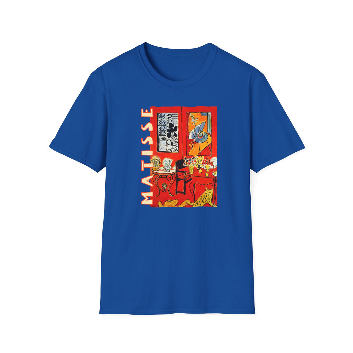 Matisse 'Red Interior' Art print on 100% lightweight cotton t shirt.