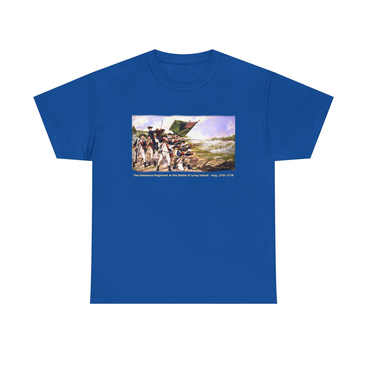 "The Battle of Long Island 1776'   Art Print on 100% cotton Tshirt (with personalize option)