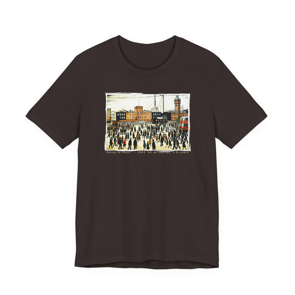 LS Lowry 'Going to Work' Art print on 100% cotton T shirt