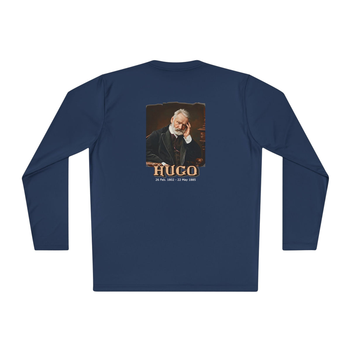 T-shirt léger à manches longues avec imprimé artistique Victor Hugo.