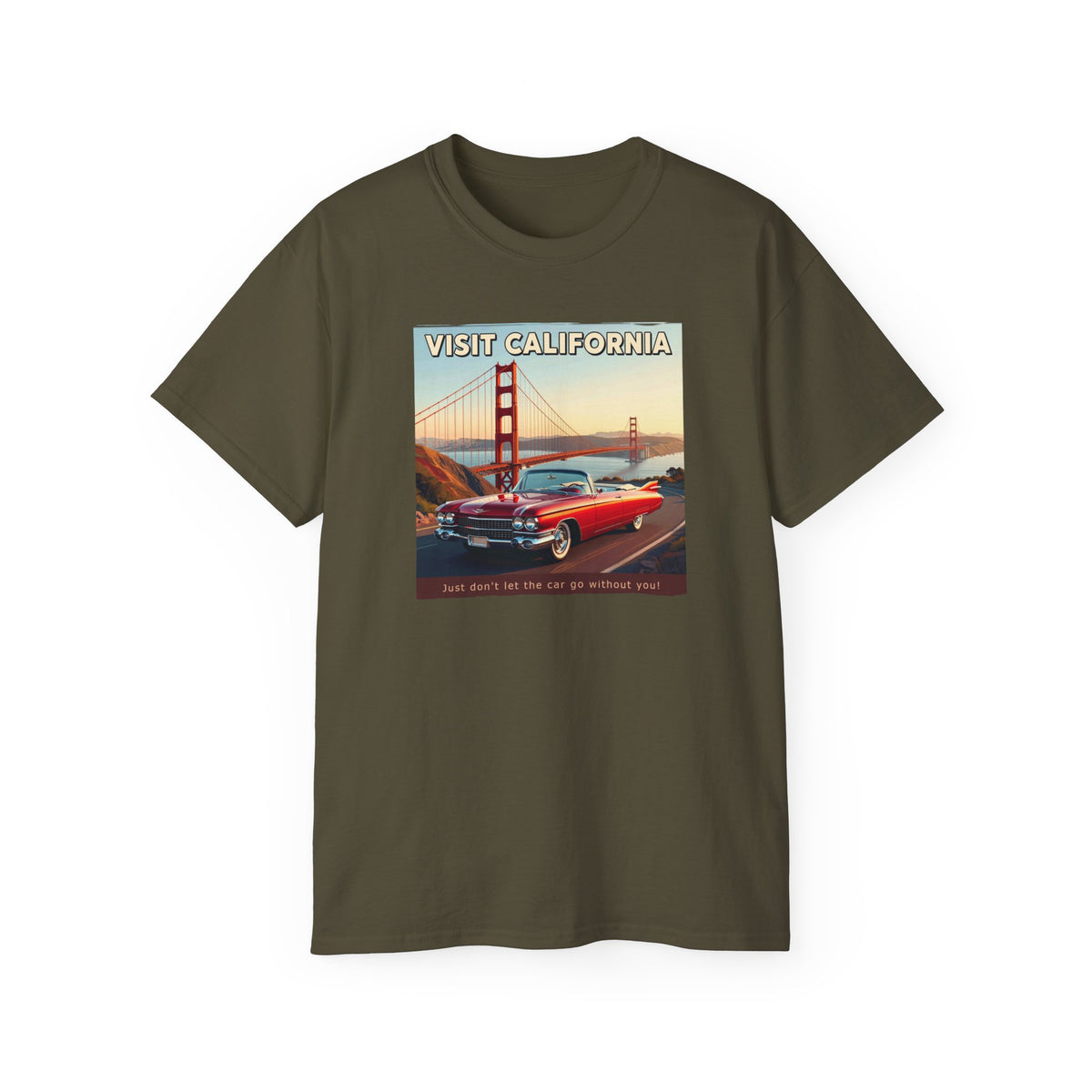 Vintage 'Visit California' Tee — Classic Art print on thicker vintage feel cotton.