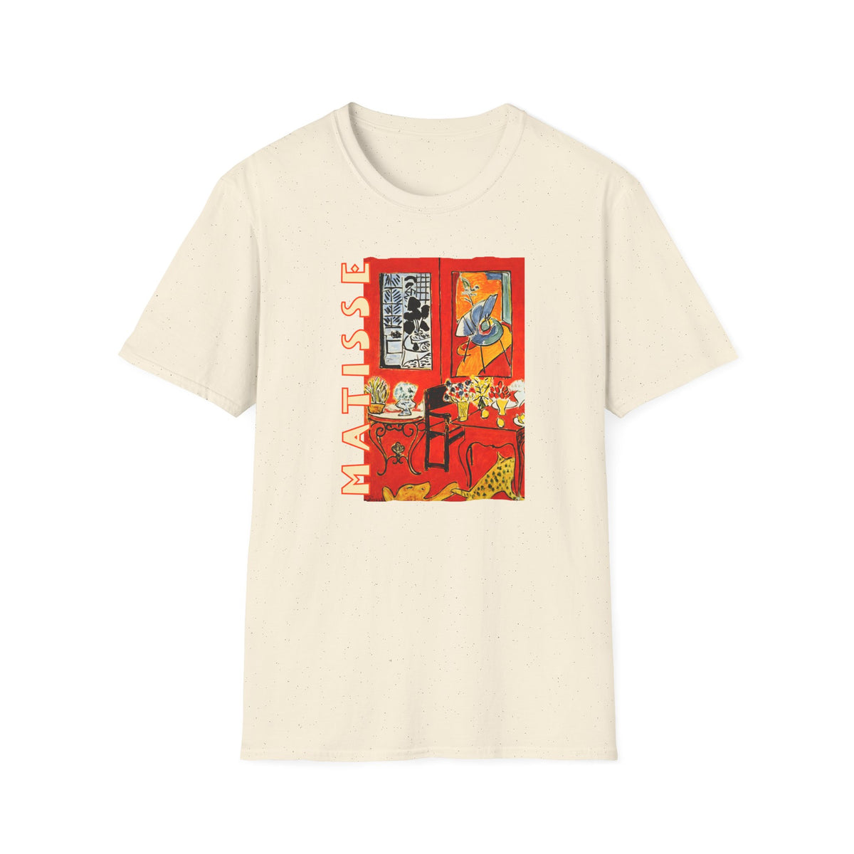 Matisse 'Red Interior' Art print on 100% lightweight cotton t shirt.