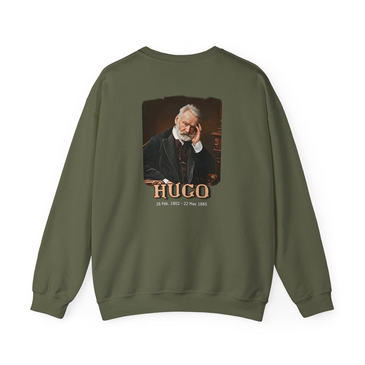 Victor Hugo Art print "HUGO" on Soft midweight crewneck Sweatshirt