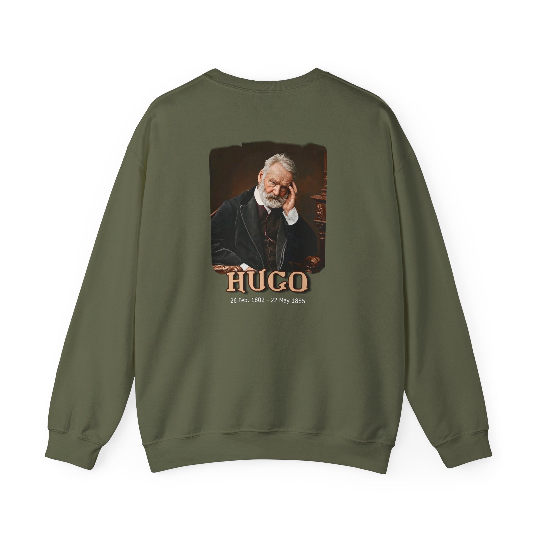 Victor Hugo Art print "HUGO" on Soft midweight crewneck Sweatshirt