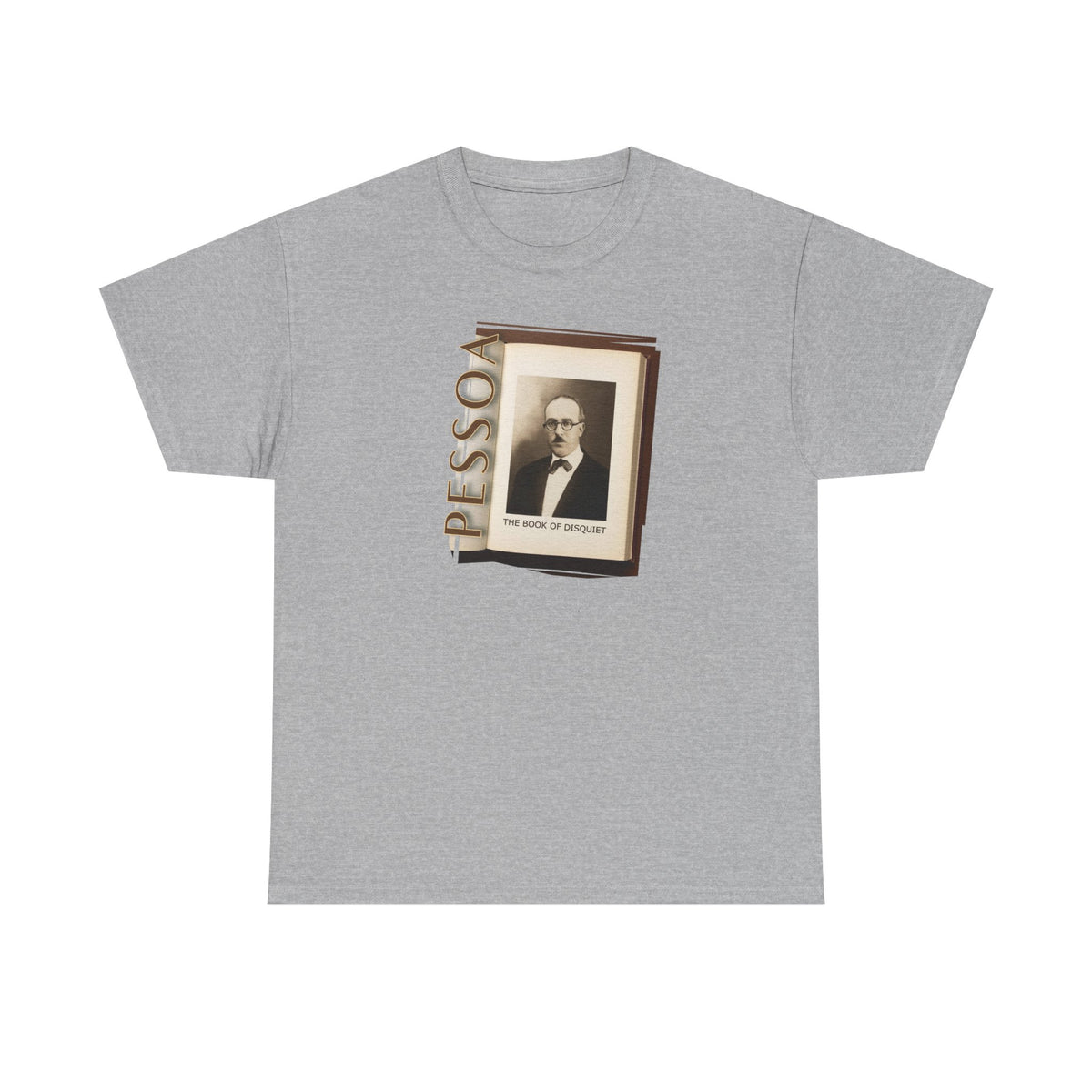 T-shirt 100 % coton de poids moyen avec impression artistique « Pessoa »