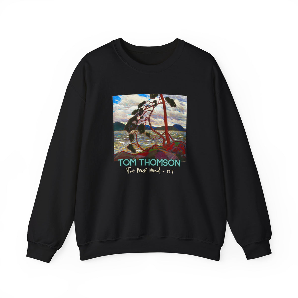 Tom Thomson Landscape 'The West Wind' on soft roomy midweight Crewneck Sweatshirt