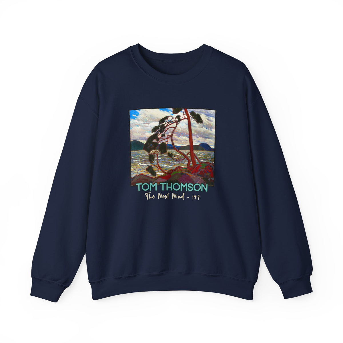 Tom Thomson Landscape 'The West Wind' on soft roomy midweight Crewneck Sweatshirt