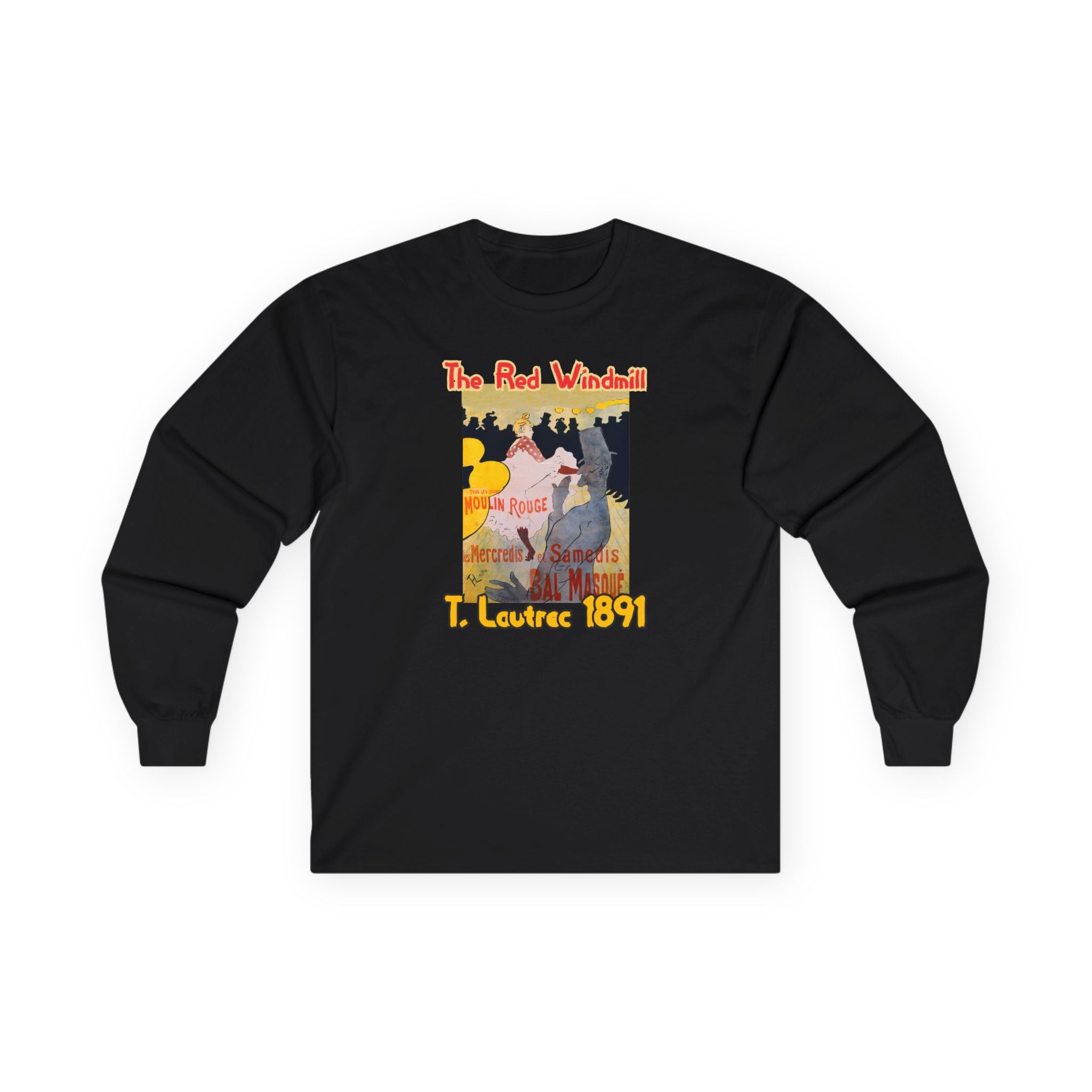 Long sleeve Tee with Moulin Rouge Art print