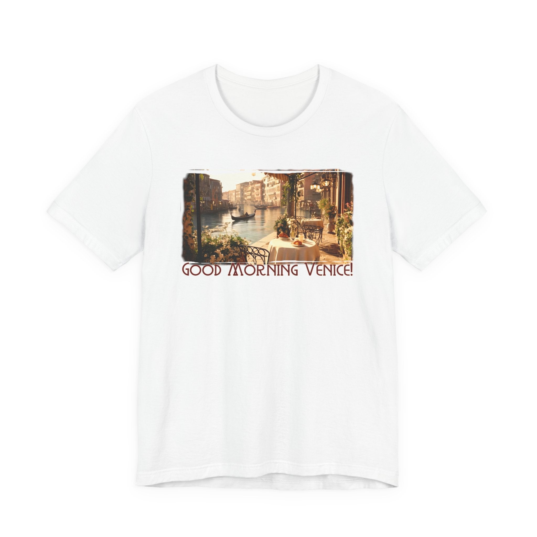 100% Airlume combed & ring-spun lightweight cotton — 'Good Morning Venice' Vintage Art Print