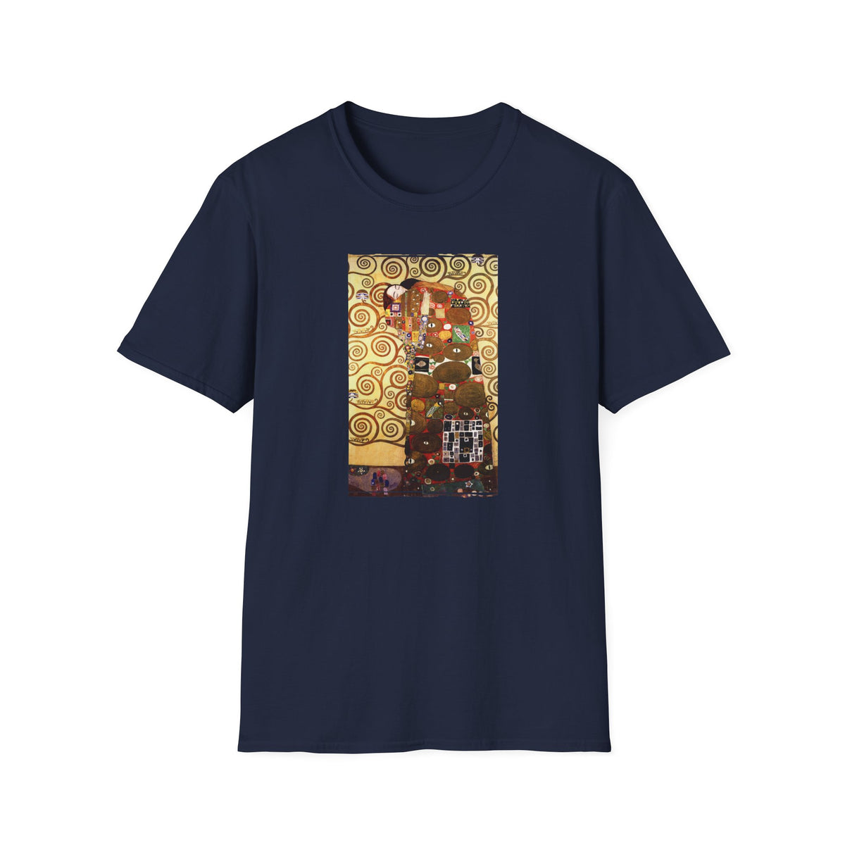 Klimt-Inspired 'The Kiss' Art Print on 100% lightweight cotton T-Shirt