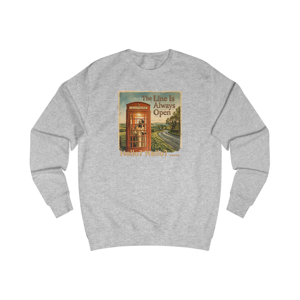 "Jesus on the Line" Art print on Medium 80/20 soft cotton blend Sweatshirt