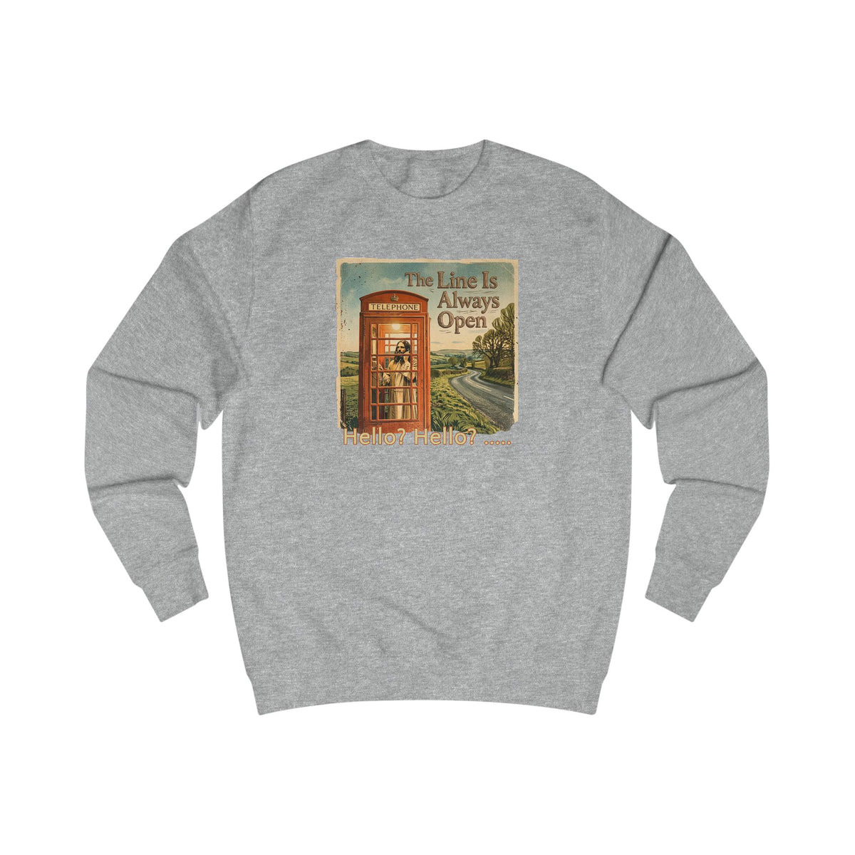 "Jesus on the Line" Art print on Medium 80/20 soft cotton blend Sweatshirt