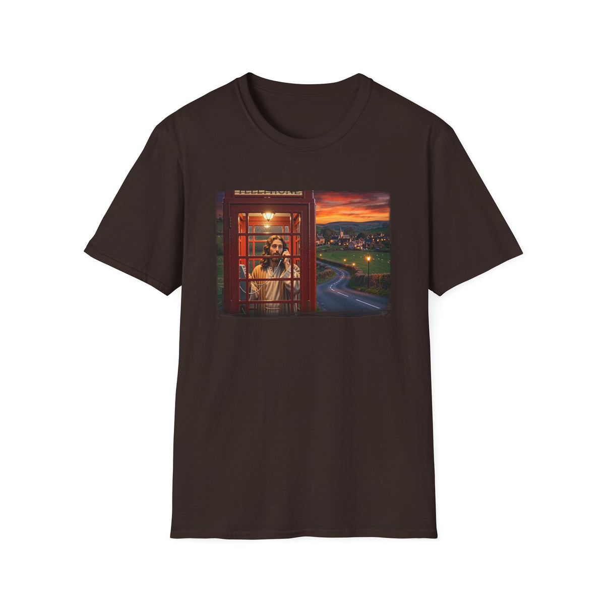 You've got Jesus on the line. Art print on 100% lightweight cotton T shirt