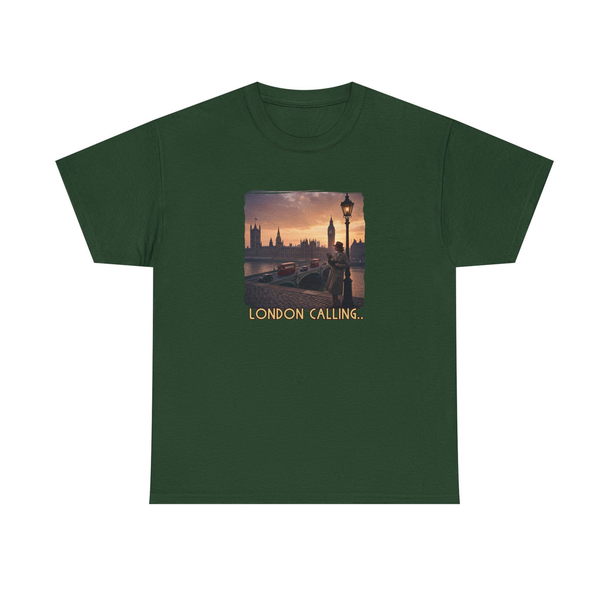 'London Calling' Art print on 100% cotton T shirt