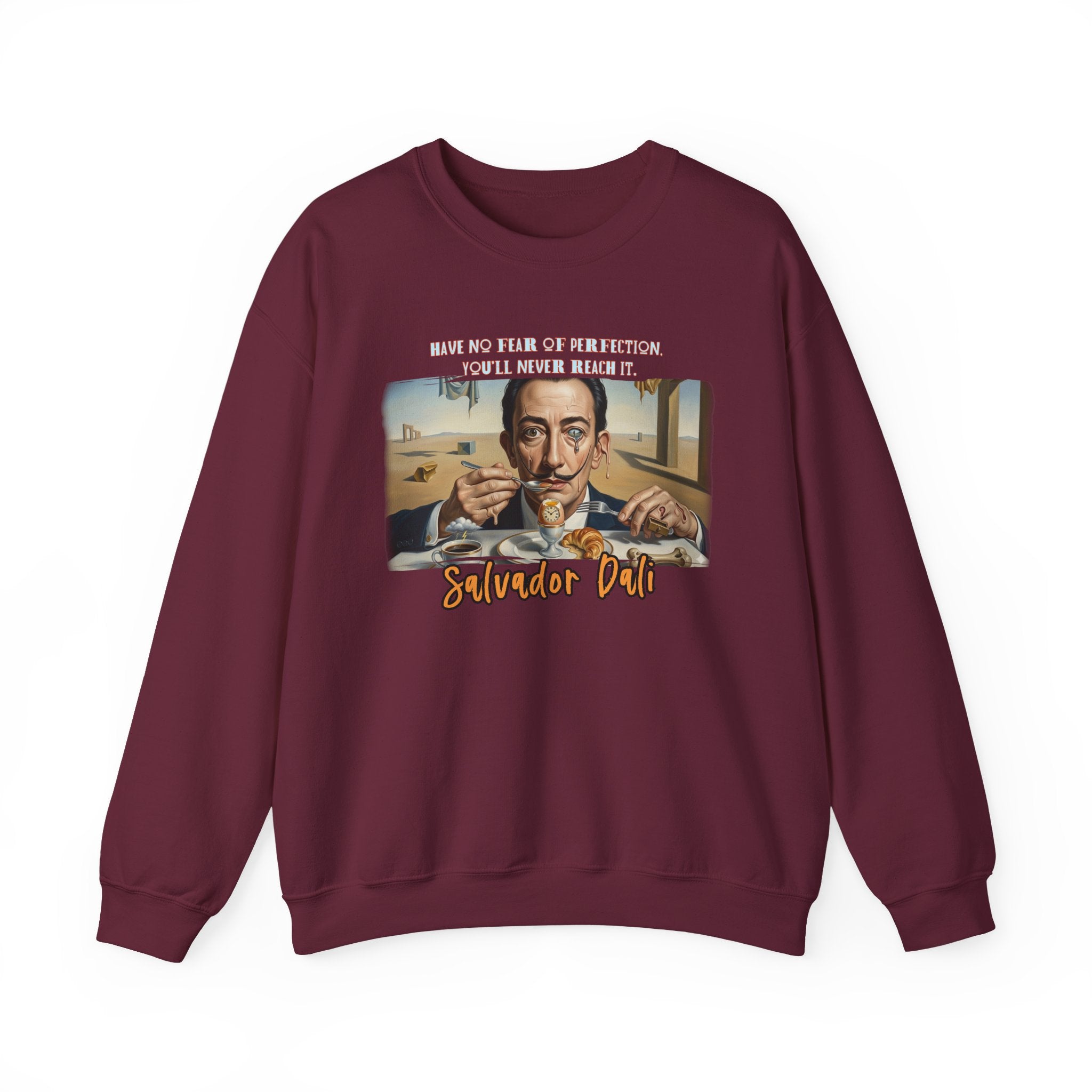 Salvador Dali Art print on medium heavy classic crewneck blend Sweater.