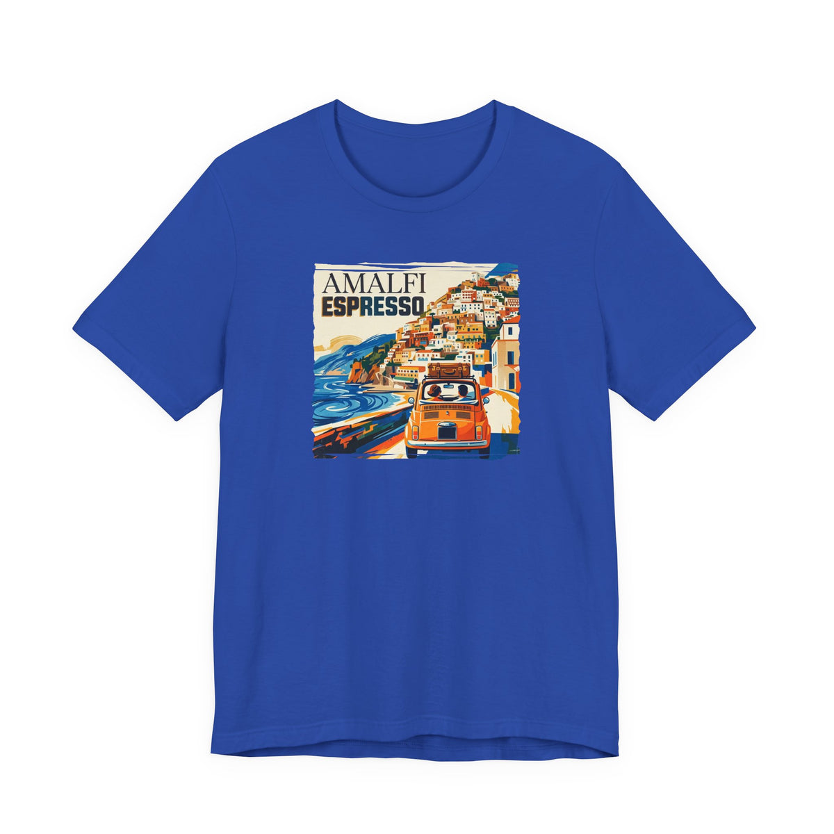'Amalfi' pop poster Art print on Unisex 100 % cotton Jersey Short Sleeve unisex Tee