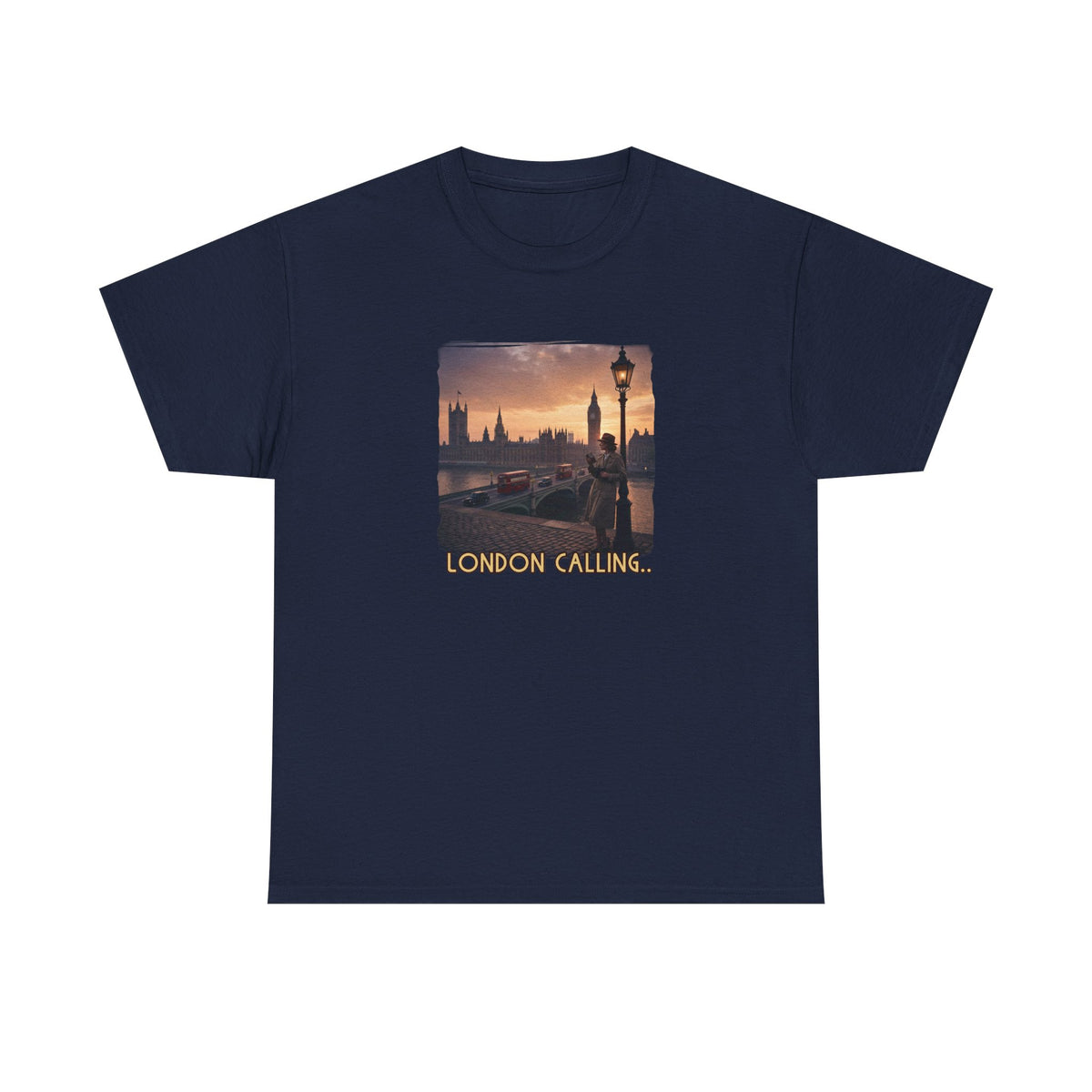 'London Calling' Art print on 100% cotton T shirt