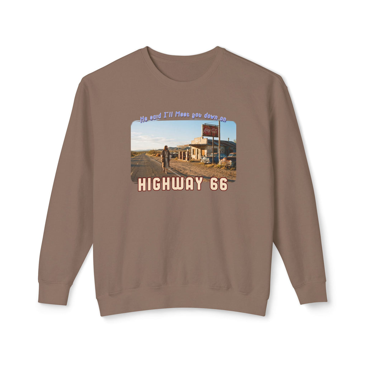 The King on Highway 66 - 100% US cotton Sweatshirt