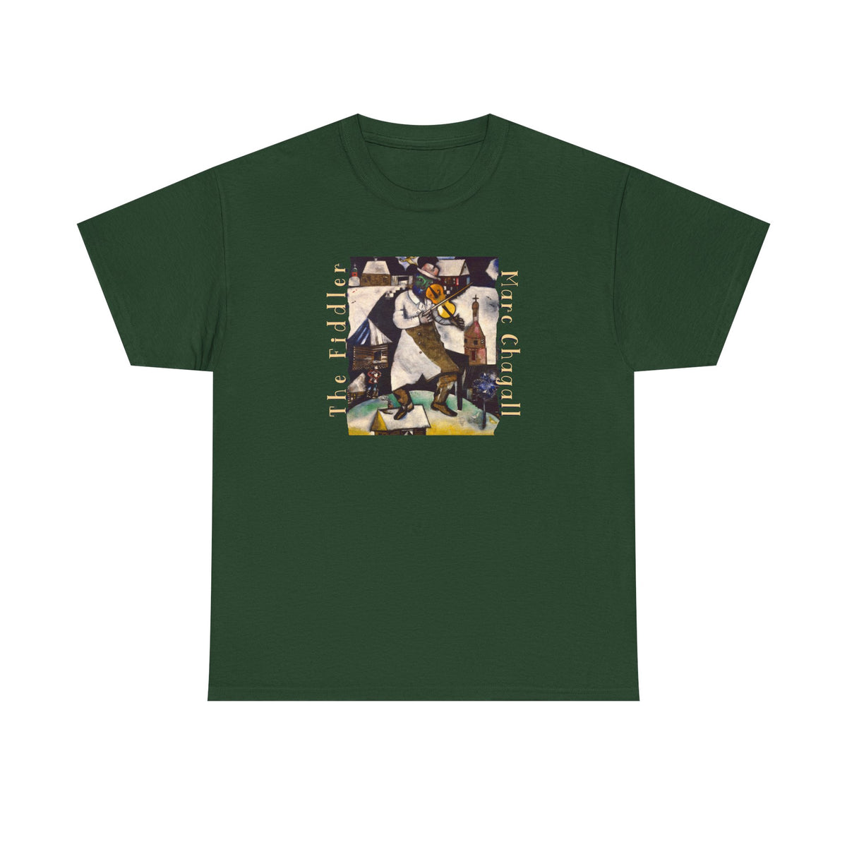 The Fiddler Chagall Art print on soft 100% cotton classic fit Tee