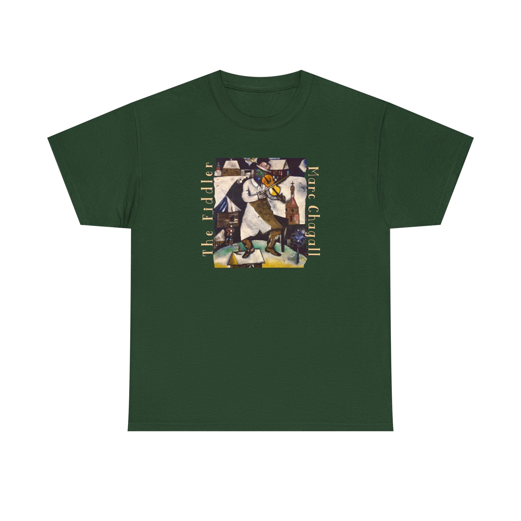 The Fiddler Chagall Art print on soft 100% cotton classic fit Tee