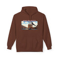 Rene Magritte "Flying Home" surrealist Art print on midweight fleece hoodie.