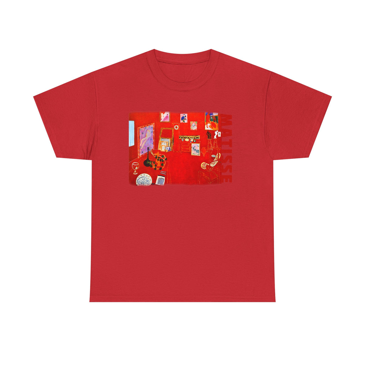 Matisse Art print The Red Studio 1911 on 100% cotton unisex T shirt
