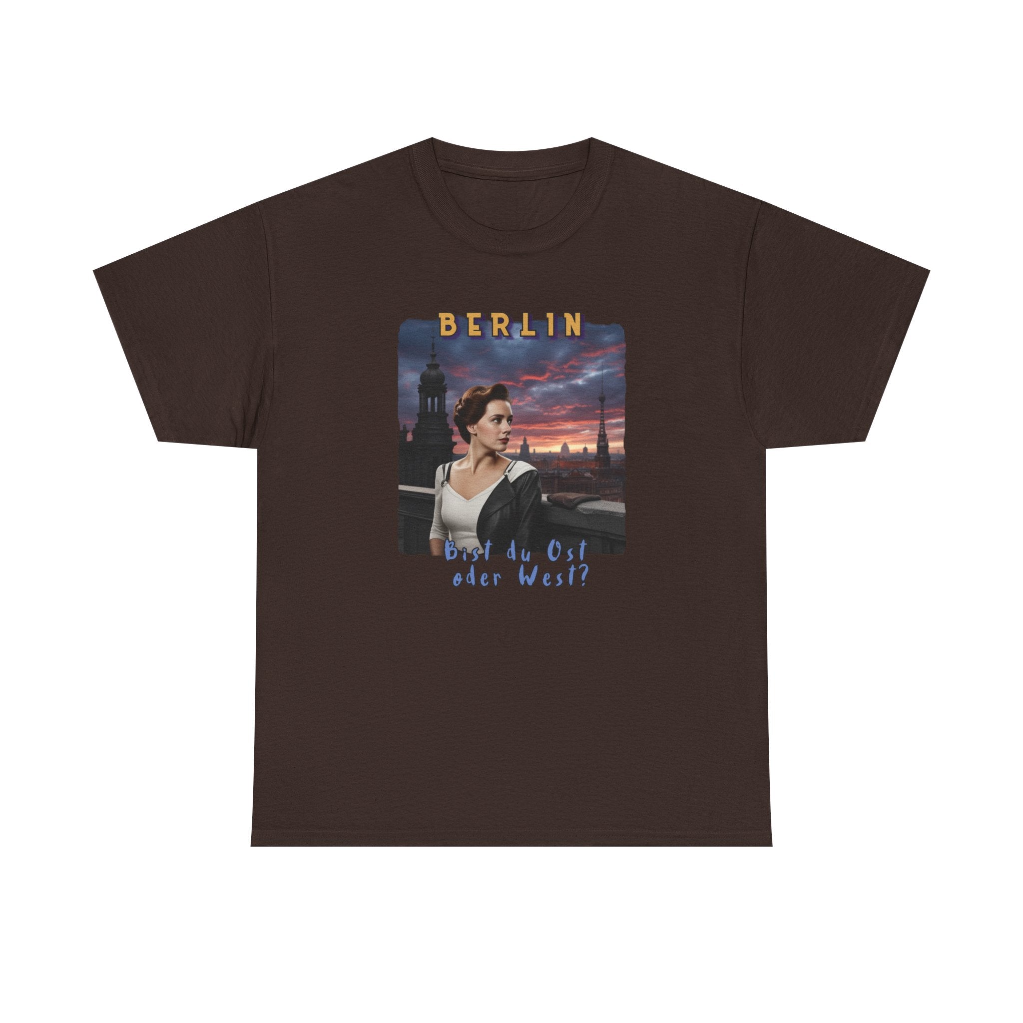 "BERLIN" Graphic Art print on Classic soft cotton tee. Remembering the Cold War and the fall of the Wall.