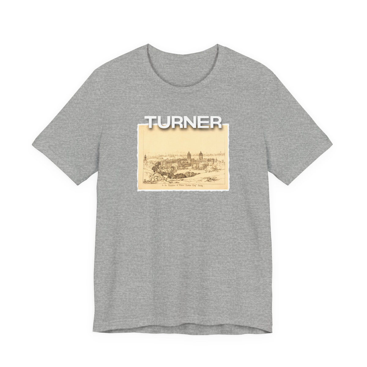 JMW Turner  Etching of 'London from Greenwich' Art print on lightweight Jersey cotton