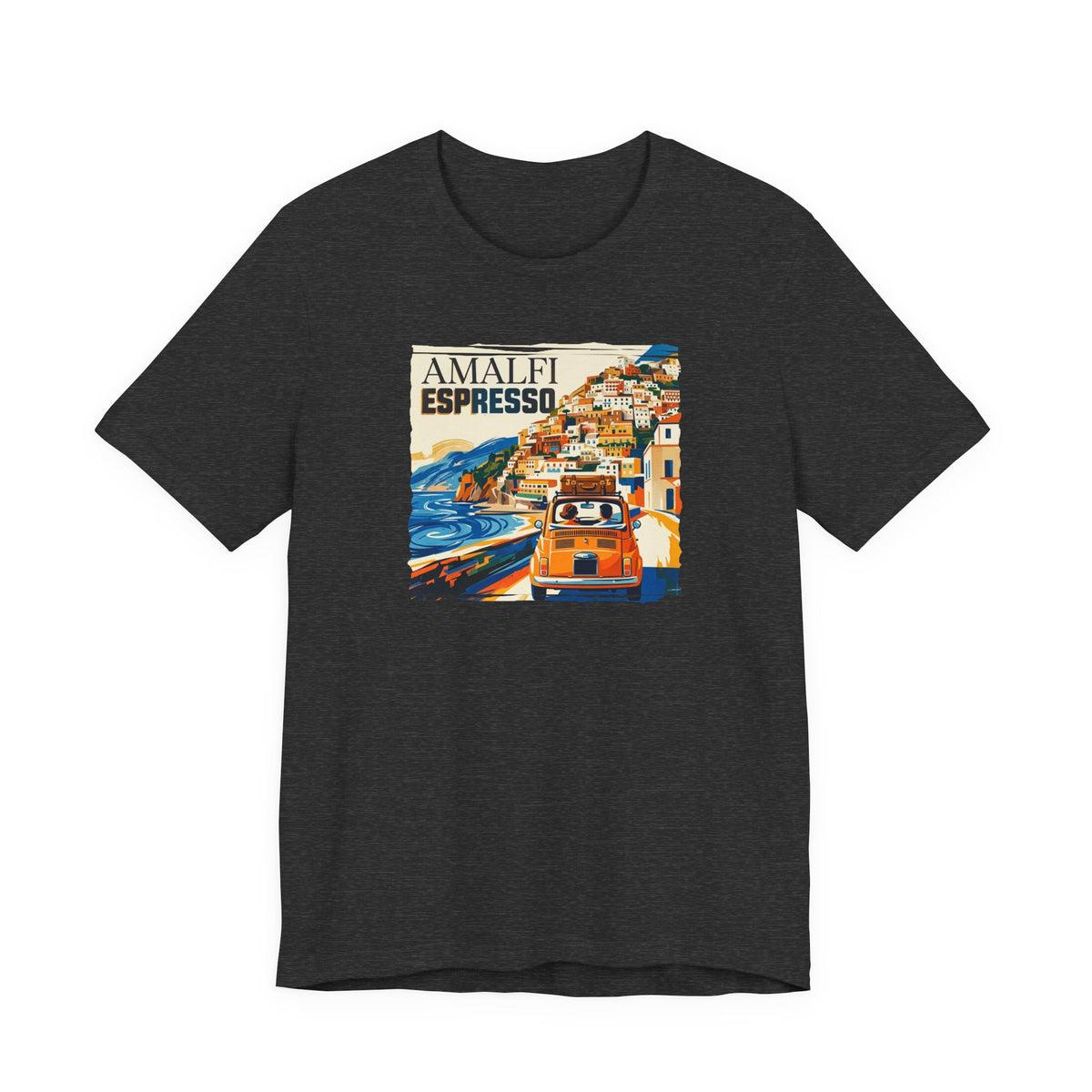 'Amalfi' pop poster Art print on Unisex 100 % cotton Jersey Short Sleeve unisex Tee