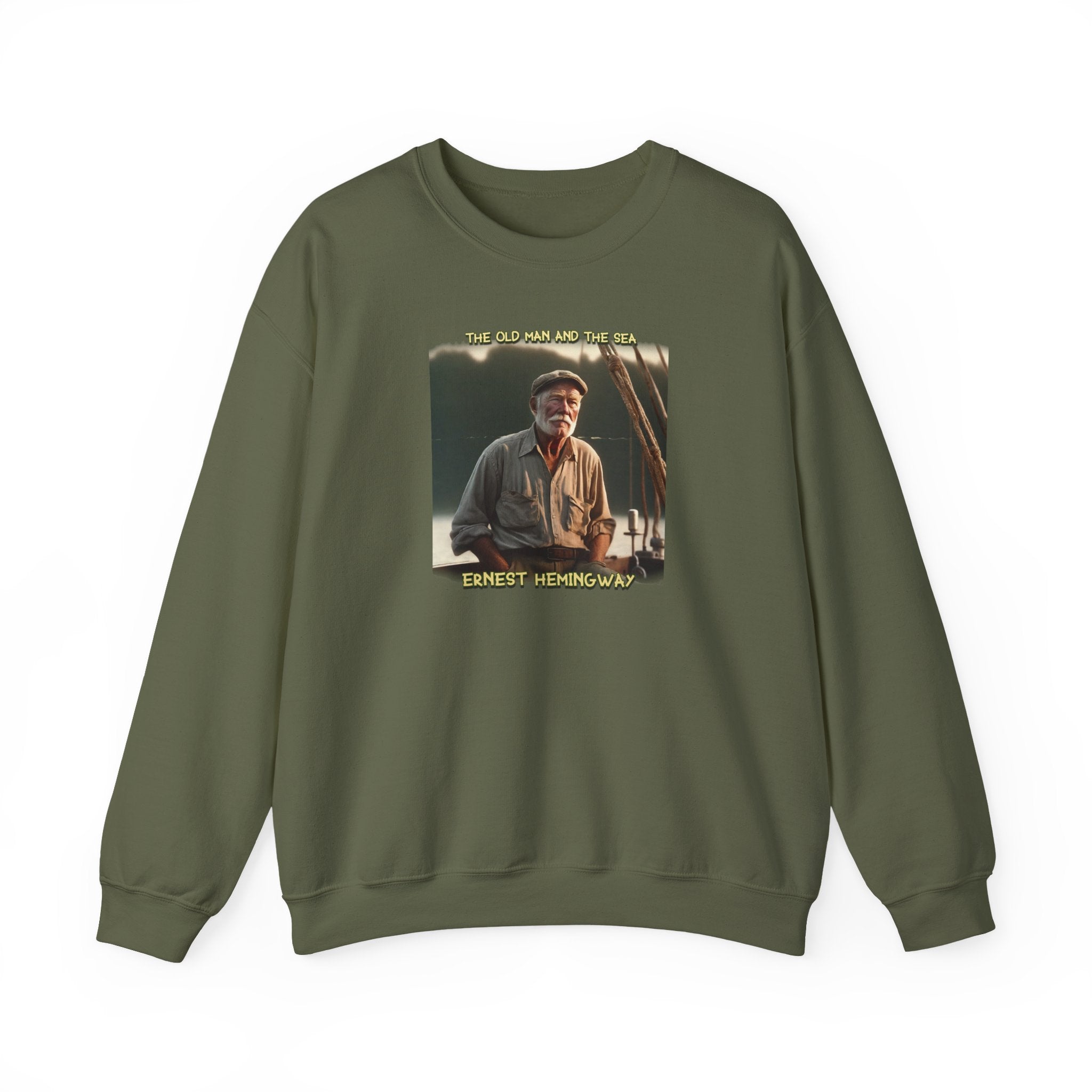 "Ernest Hemingway – Vintage Portrait Art Print Crewneck Sweatshirt"