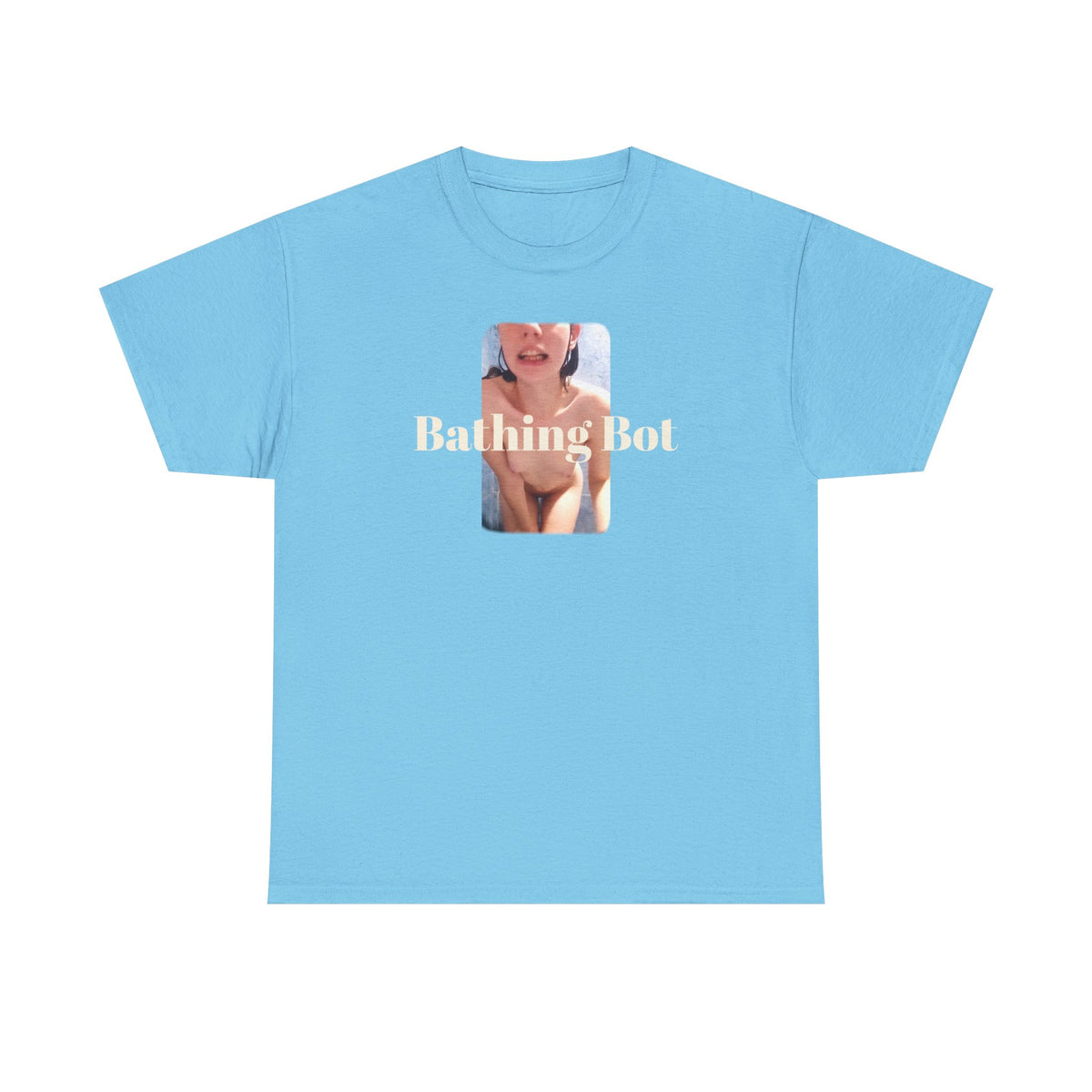 Bathing Bot T‑Shirt — Retro Photo Graphic nude on a heavy cotton T shirt