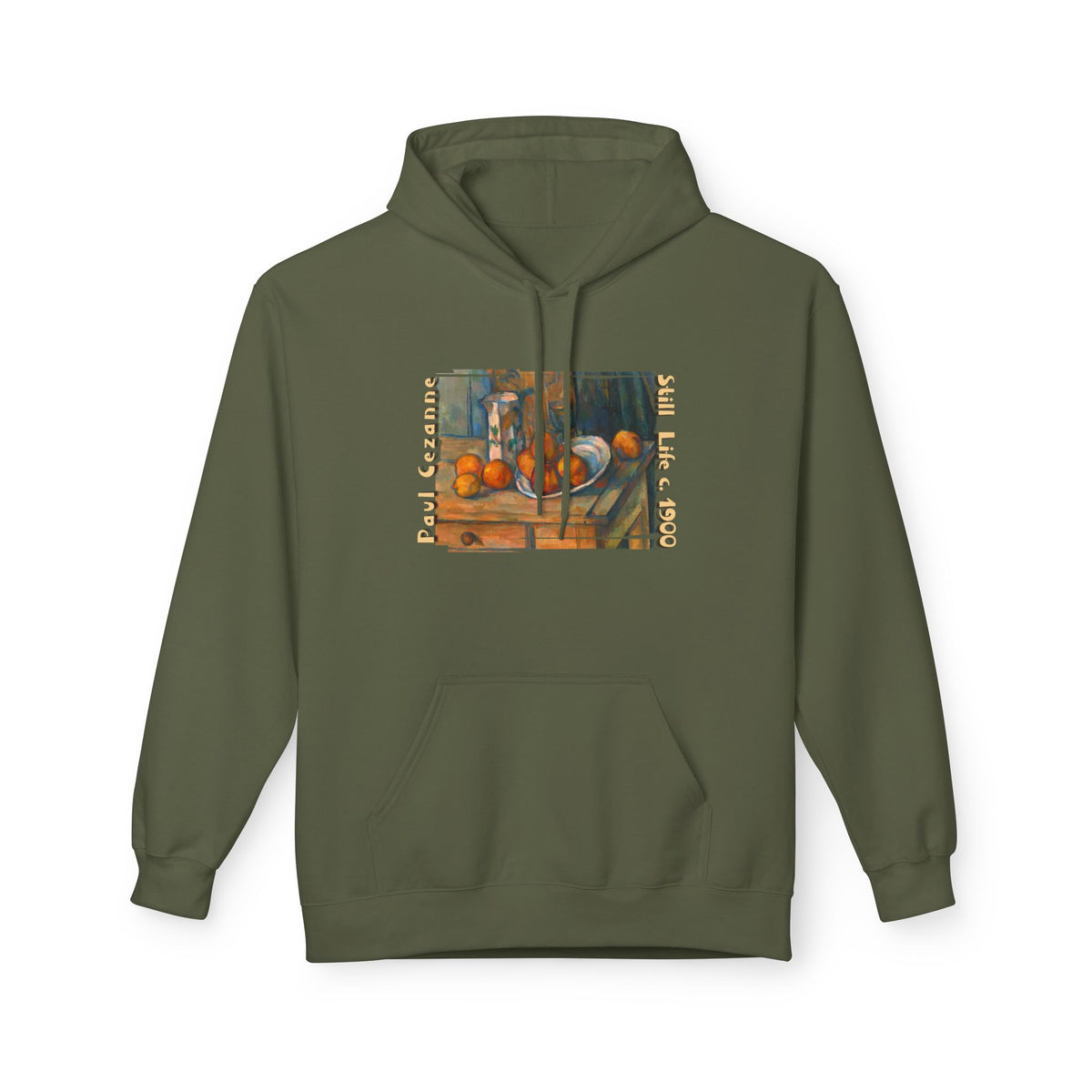 Paul Cezanne Art print 'Still Life' on midweight fleece hoodie.