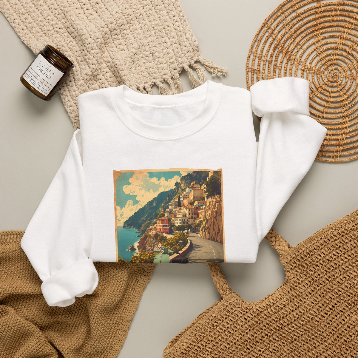 Ciao Italia 'Vespa' Art print on Unisex Heavy Blend™ Crewneck Sweatshirt