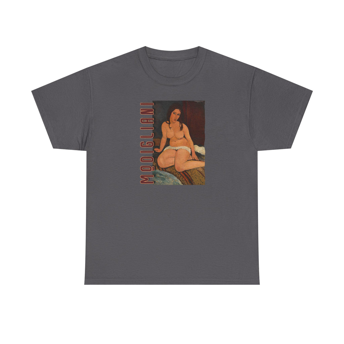 Modigliani nude on Unisex Heavy Cotton Tshirt which I'm sure he'd be pissed at!