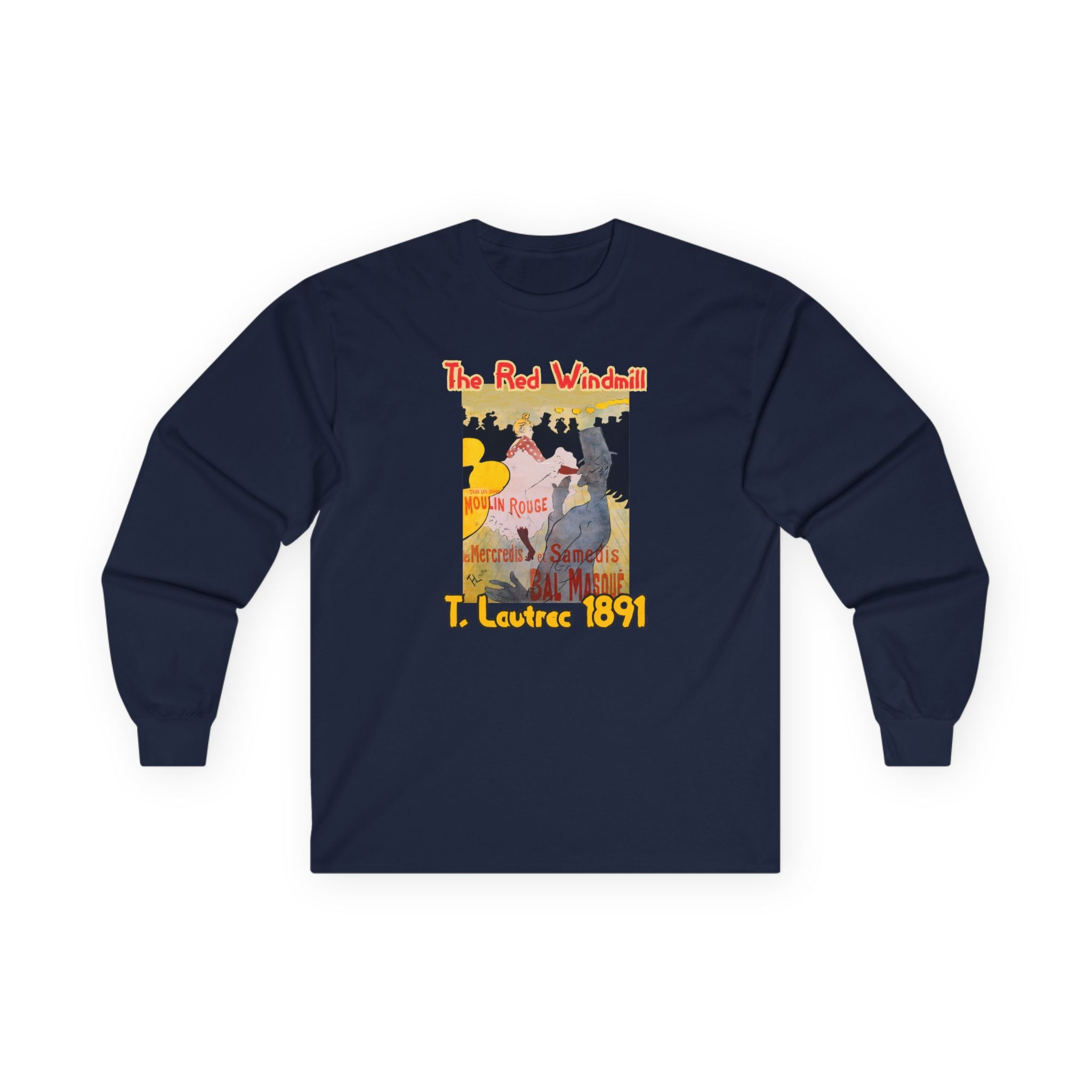 Long sleeve Tee with Moulin Rouge Art print