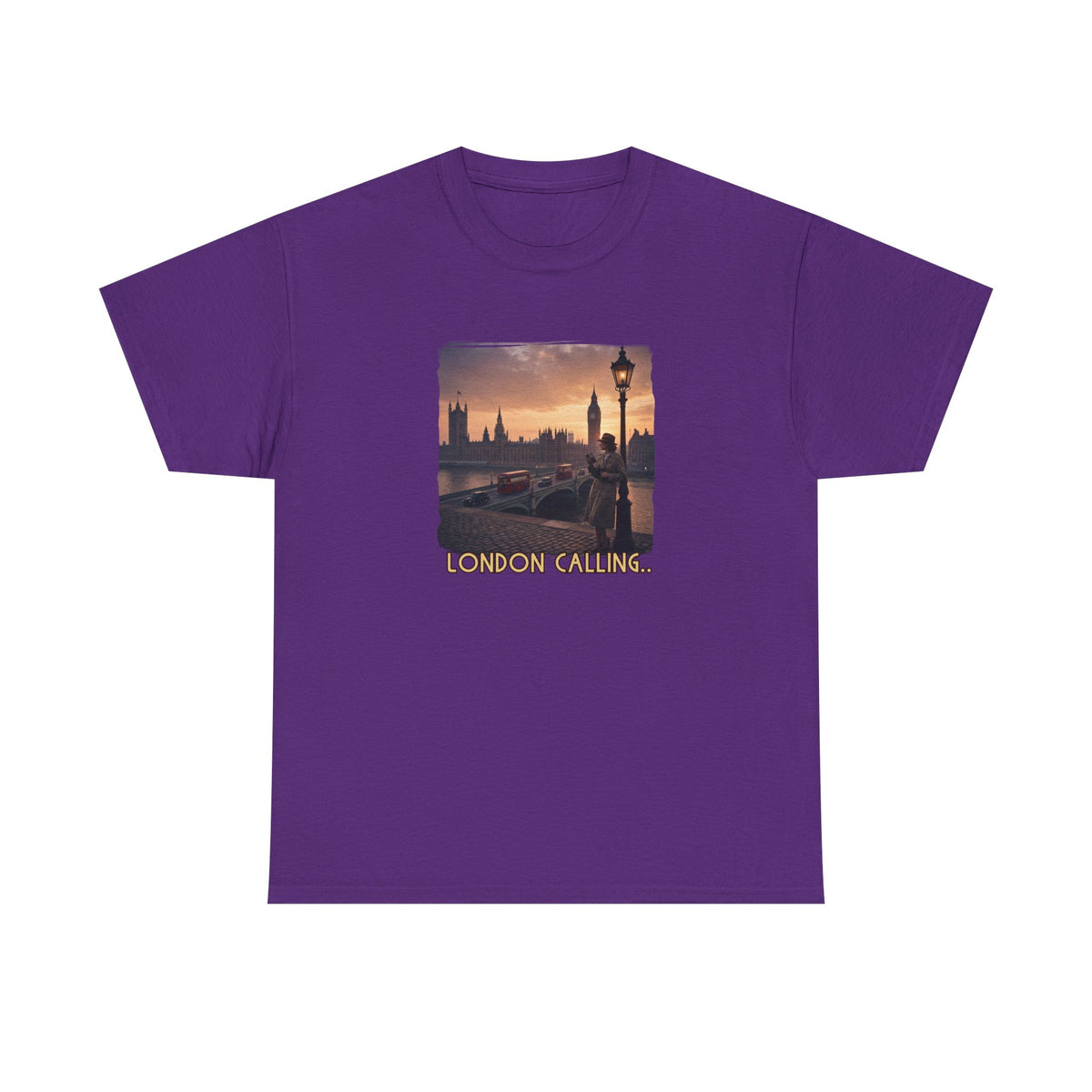 'London Calling' Art print on 100% cotton T shirt