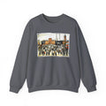 'Going to Work' L S Lowry on medium heavy blend crewneck sweater.