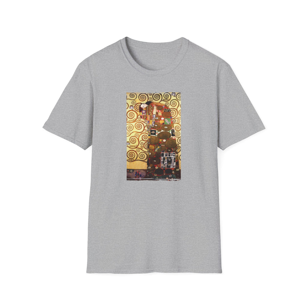 Klimt-Inspired 'The Kiss' Art Print on 100% lightweight cotton T-Shirt