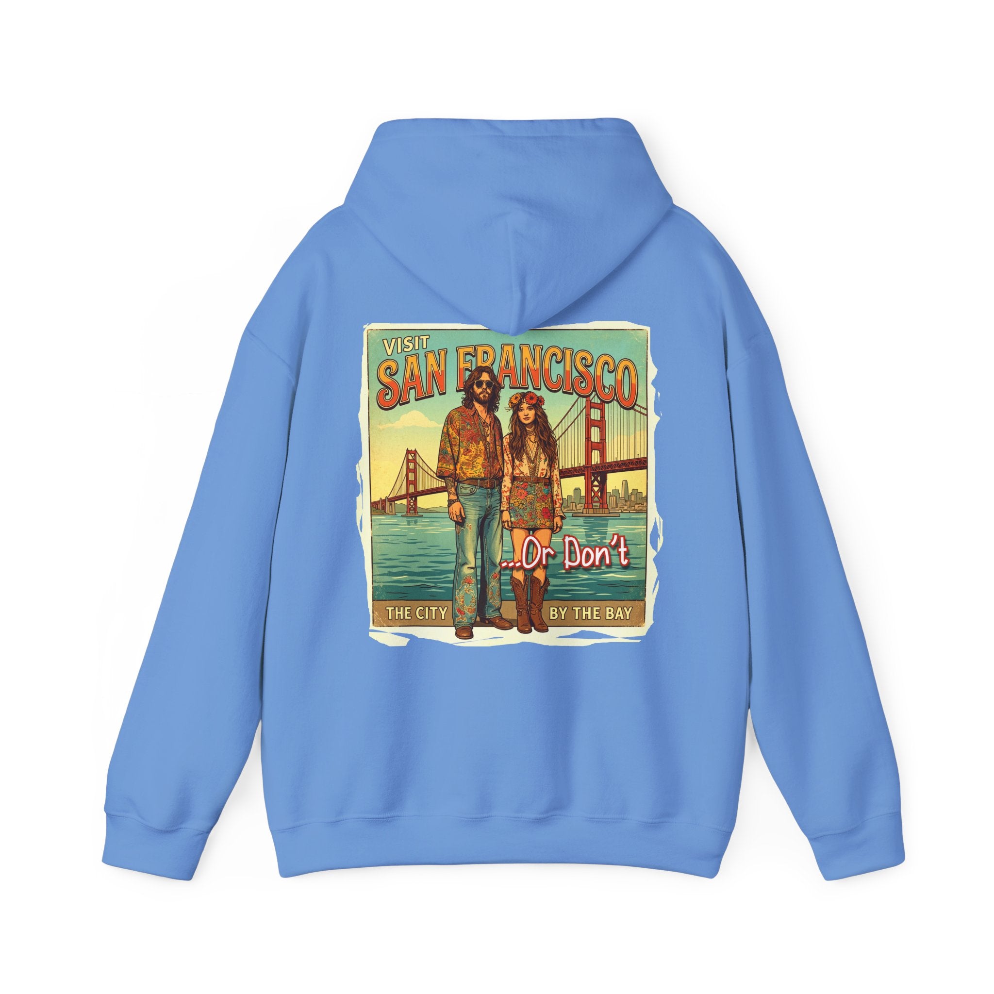 - 'Visit San Francisco' Retro Travel hoodie with Art print.