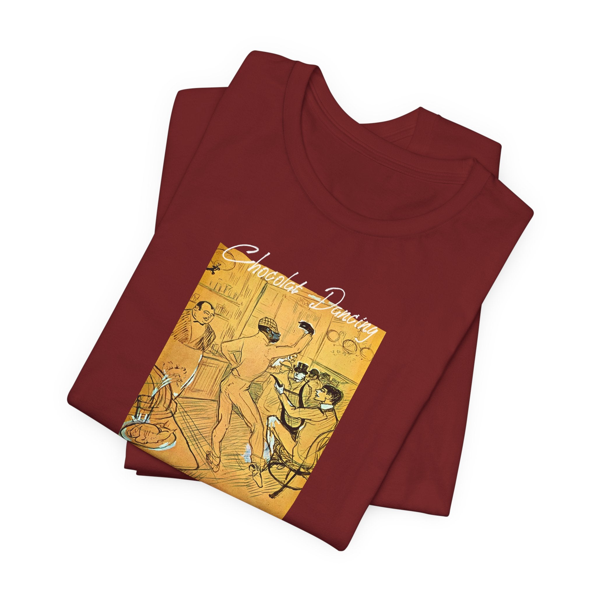 Toulouse Lautrec 'Chocolat Dancing'  Art print on  soft cotton lightweight T shirt