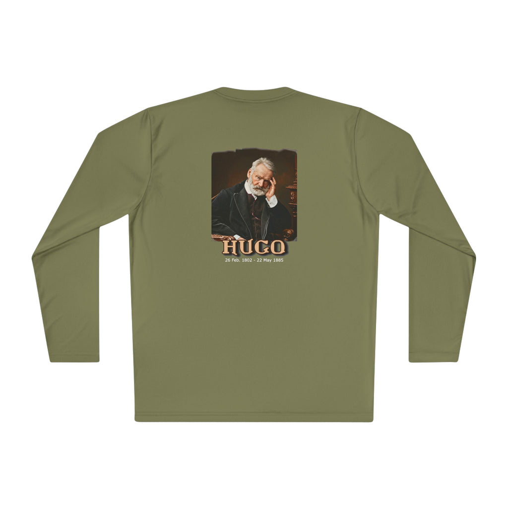 T-shirt léger à manches longues avec imprimé artistique Victor Hugo.