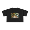 Paris Café Vintage Crop Tee – 'Salut Paris, Je t'aime' Art print.