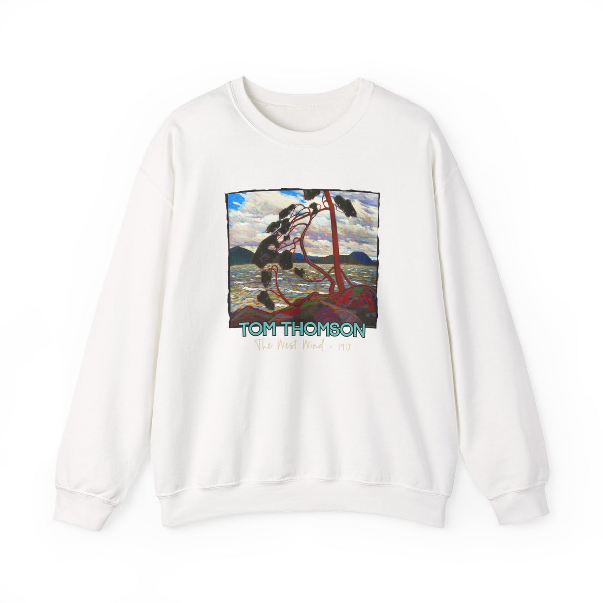 Tom Thomson Landscape 'The West Wind' on soft roomy midweight Crewneck Sweatshirt