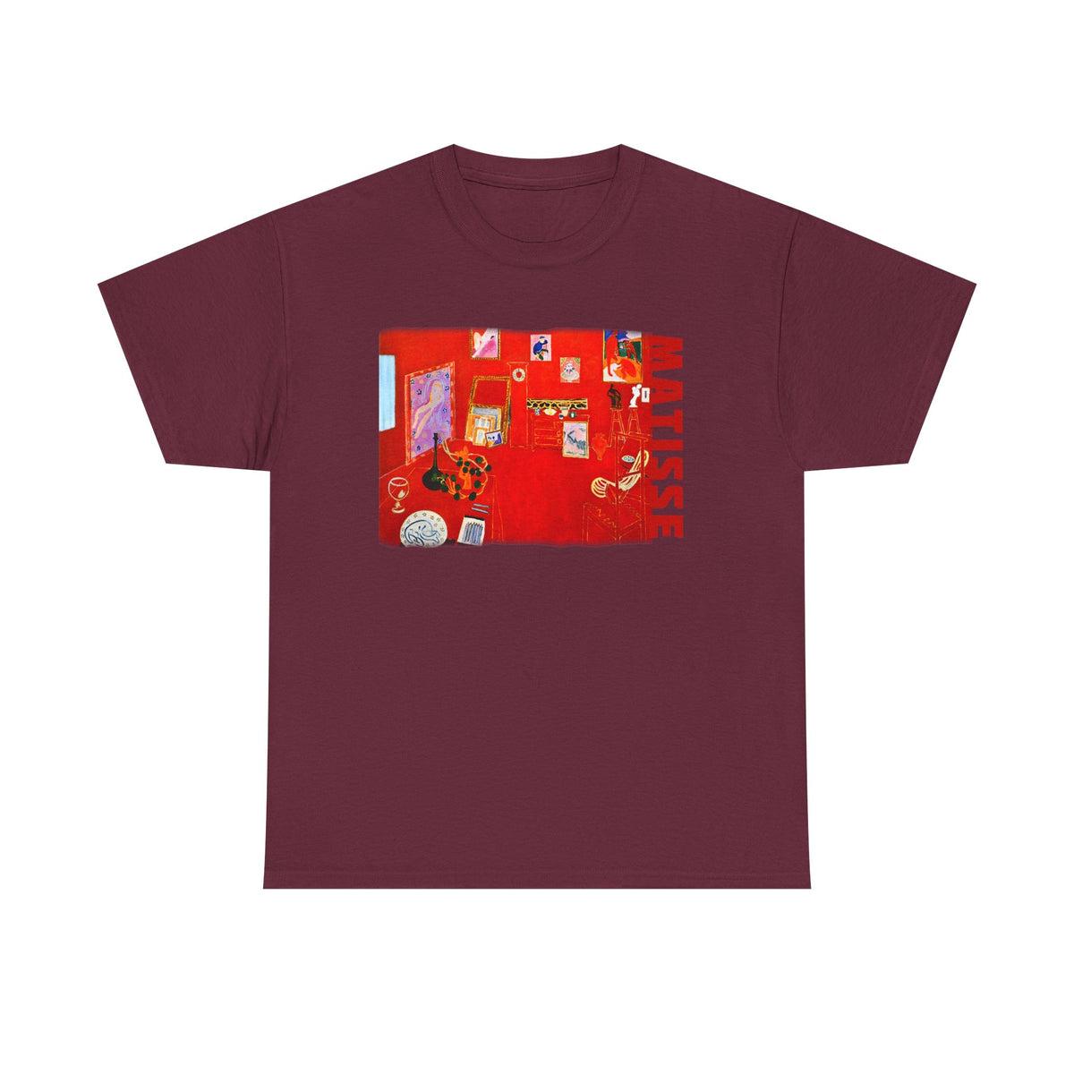 Matisse Art print The Red Studio 1911 on 100% cotton unisex T shirt