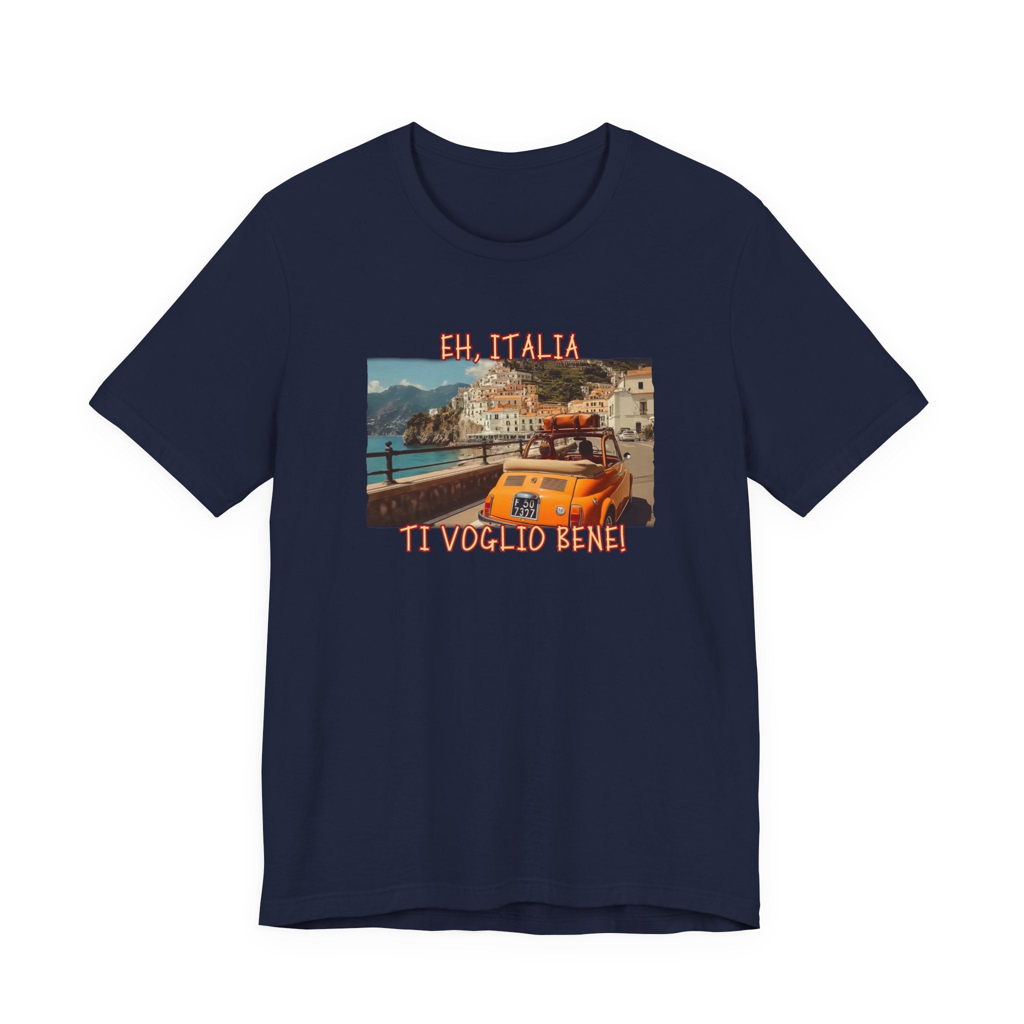 "Eh, Italia Ti Voglio Bene" Light weight cotton T-Shirt with Art print.