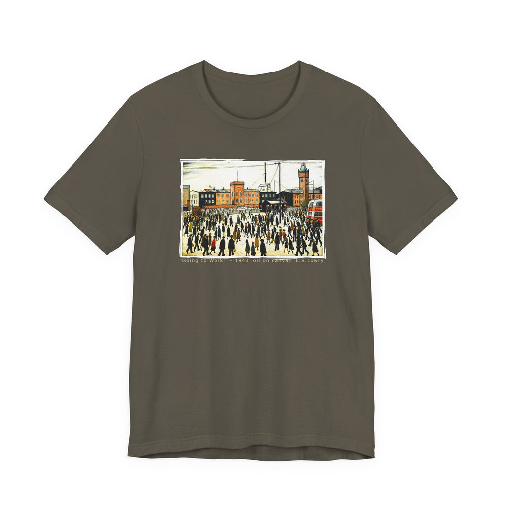 LS Lowry 'Going to Work' Art print on 100% cotton T shirt