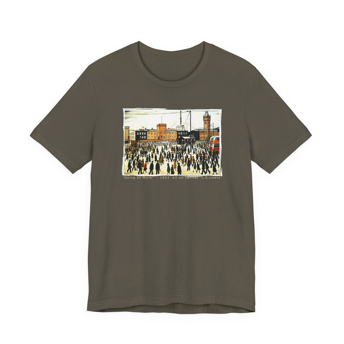 LS Lowry 'Going to Work' Art print on 100% cotton T shirt