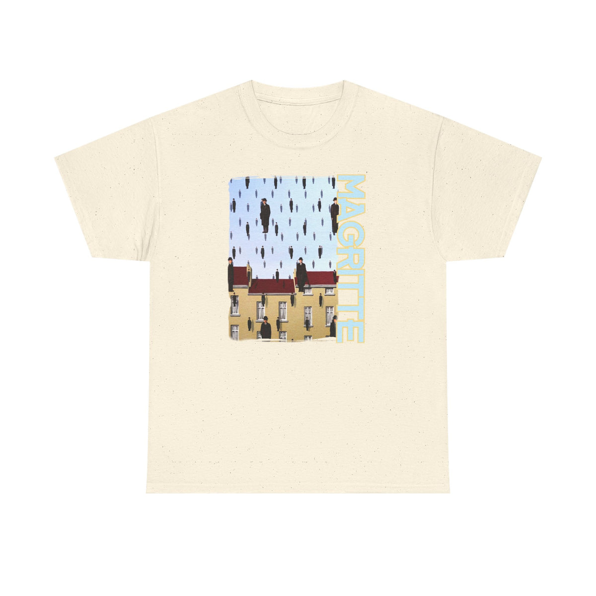Magritte 'Golconda' Art print on 100% heavy cotton T shirt.