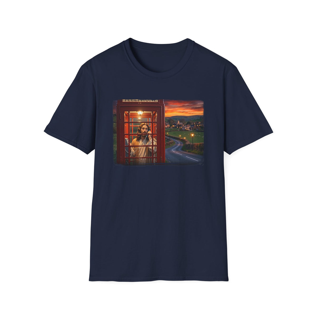 You've got Jesus on the line. Art print on 100% lightweight cotton T shirt