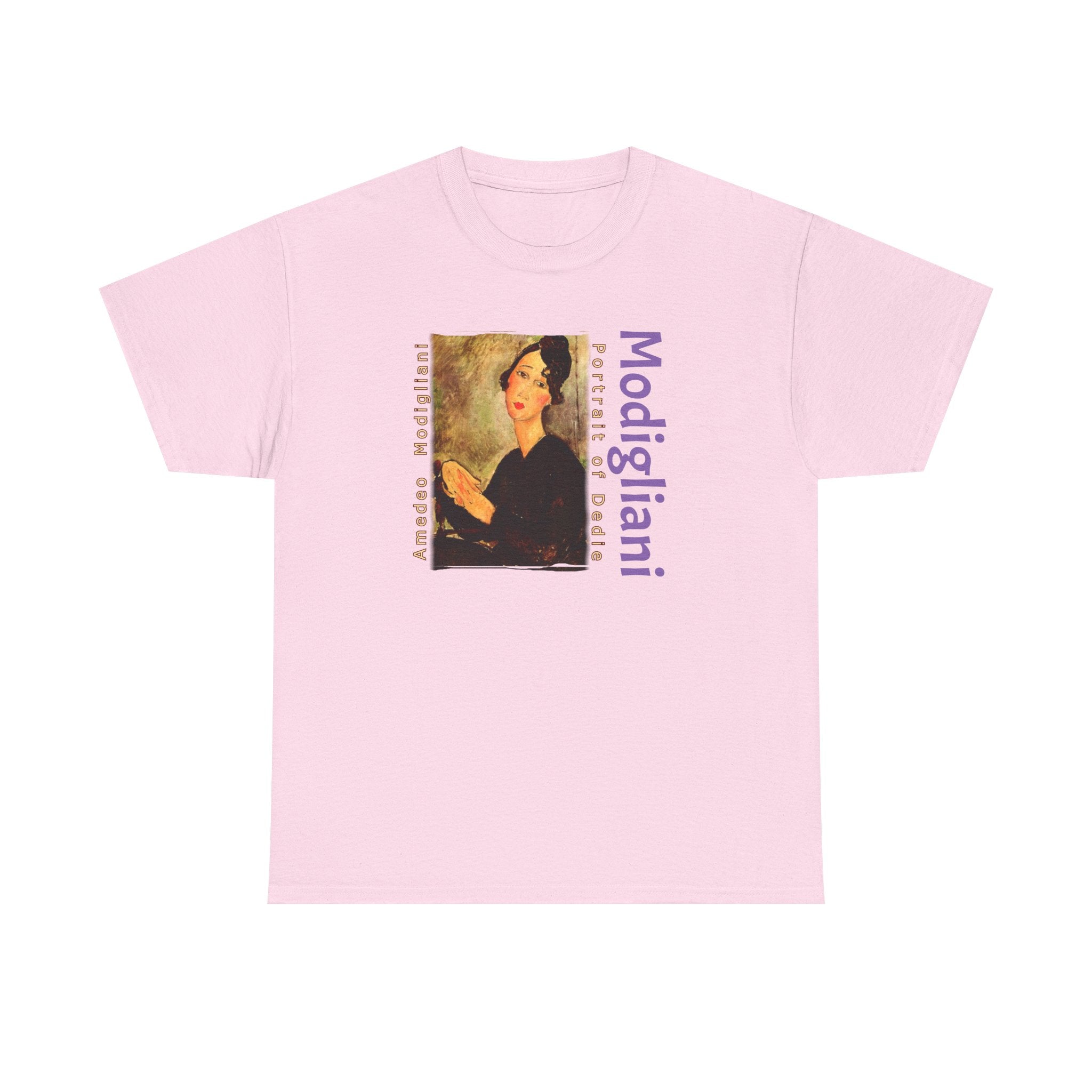 100% Heavy Cotton T Shirt with Modigliani Art Print